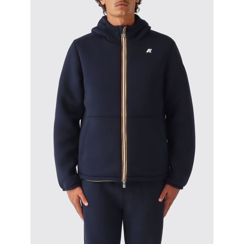 K-Way Men Reversible Hooded K-Way Windbreaker In Recycled Polyester